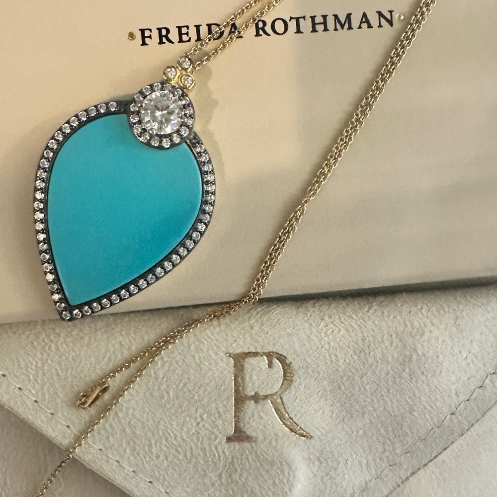 Freida Rothman Turquoise Teardrop Necklace